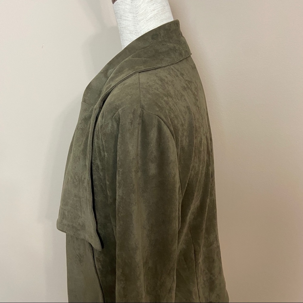 Romeo & Juliet Couture Faux Suede Drape Jacket - Picture 7 of 13